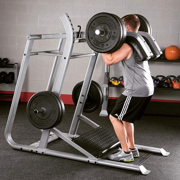 Body-Solid ProClub Leverage Squat Machine with Rounded Calf Block and Plate Storage – Perfect for Strength and Leg Training