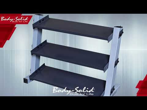  Body-Solid 3-Tier Vinyl/Neoprene Dumbbell Rack GDR34