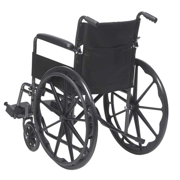 Drive Medical Silver Sport 1 Wheelchair with Full Arms and Footrest – Durable, Lightweight, and Comfortable