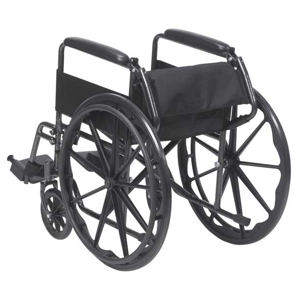 Drive Medical Silver Sport 1 Wheelchair with Full Arms and Footrest – Durable, Lightweight, and Comfortable