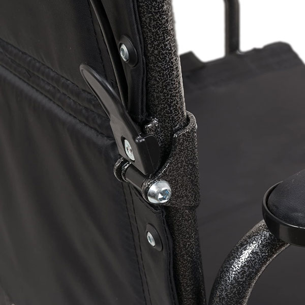  ProBasics 22 Inch Bariatric Steel Transport Chair-Silver Vein