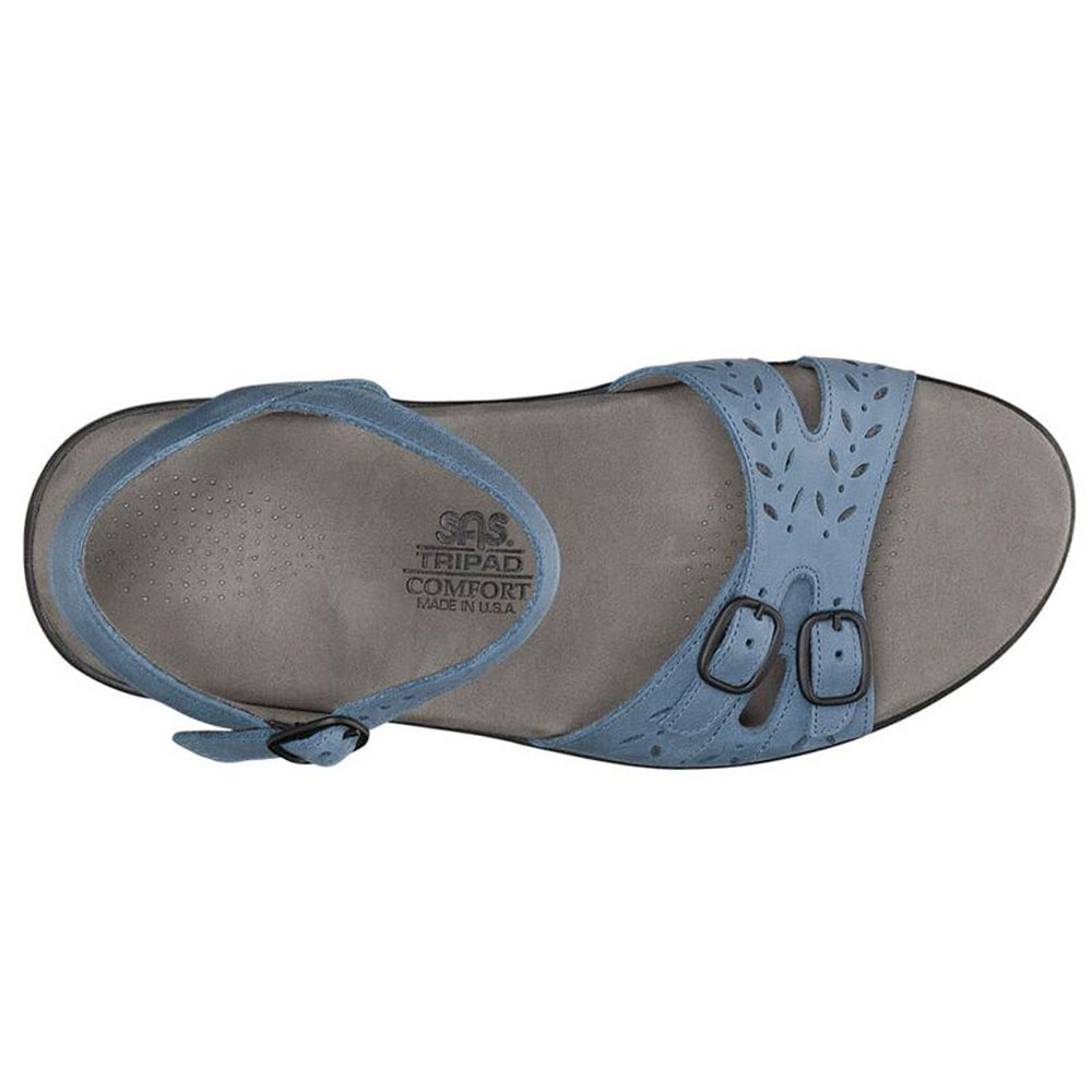 SAS Womens Duo Quarter Strap Sandal-Denim