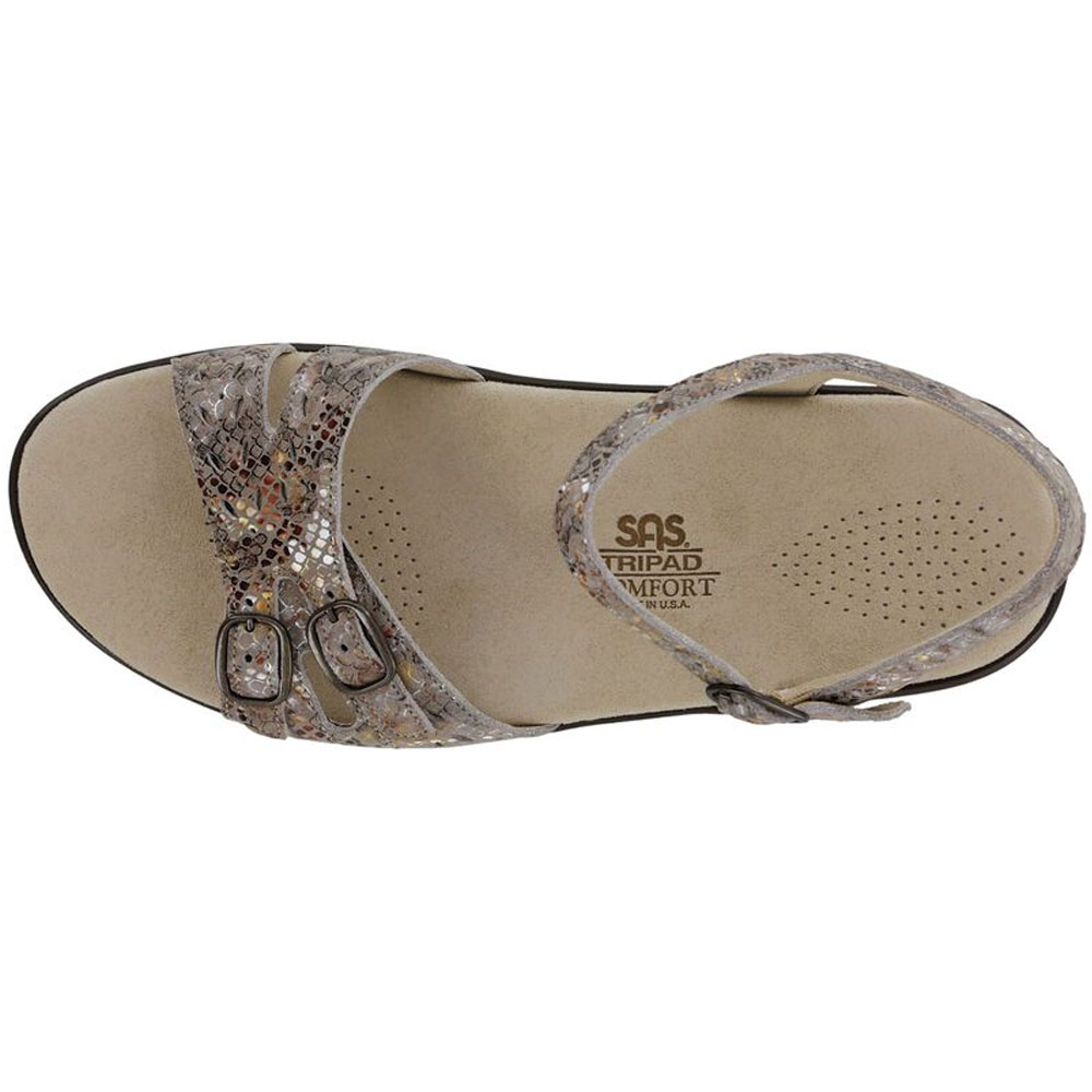 SAS Womens Duo Quarter Strap Sandal-Multisnake Taupe