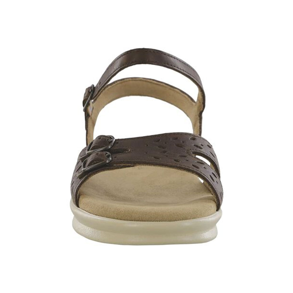 SAS Womens Duo Quarter Strap Sandal-DarkWood
