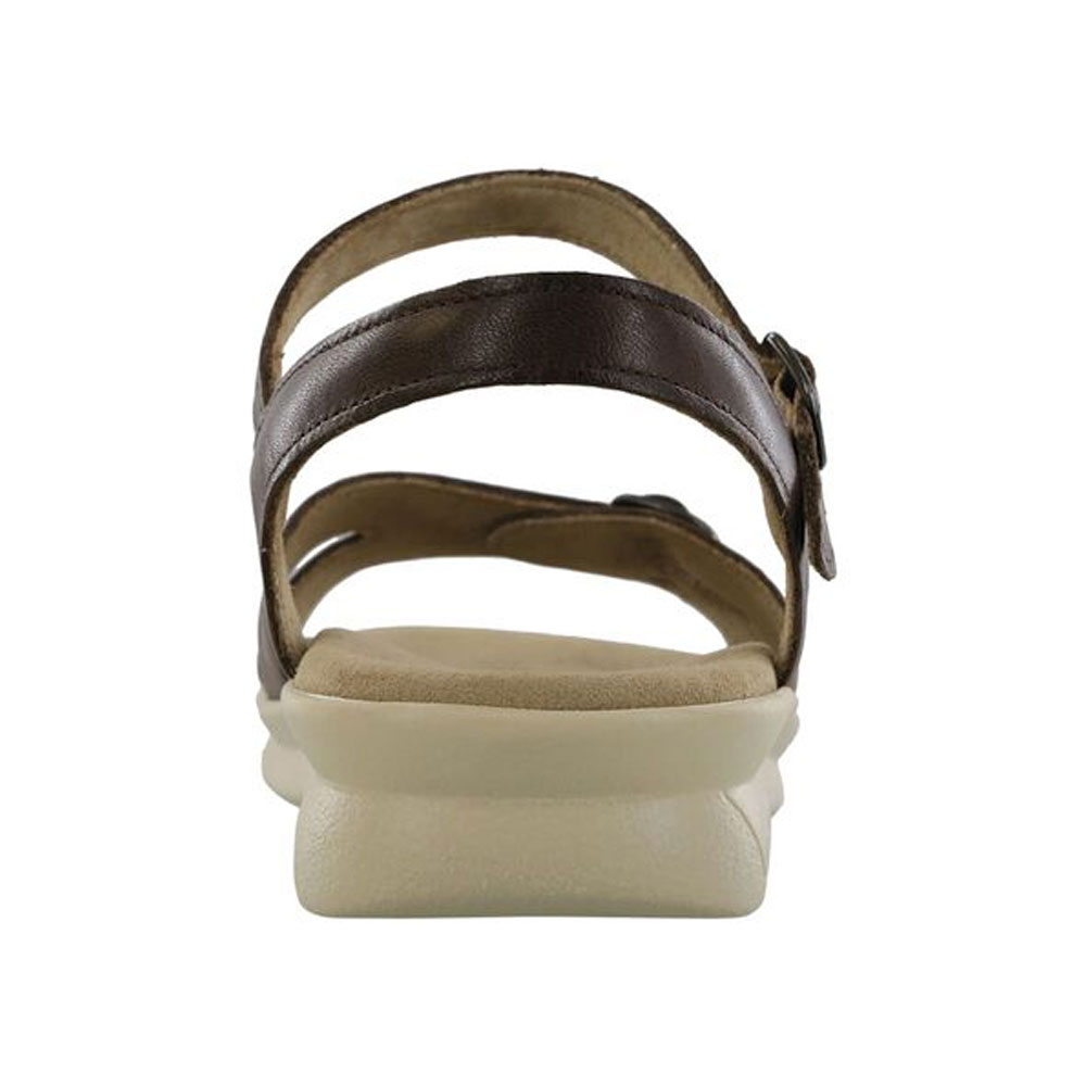 SAS Womens Duo Quarter Strap Sandal-DarkWood