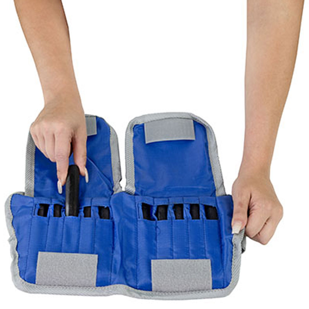 Adjustable Cuff Wrist Weights 10 lb Inserts - Blue
