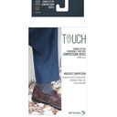 TOUCH Mens Herringbone Pattern 15-20 mmHg Knee High Compression Socks