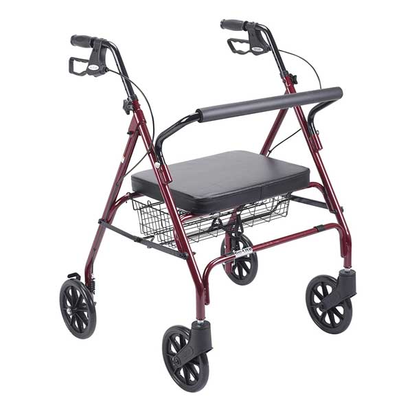 Drive Medical Heavy Duty Bariatric Rollator With Large Seat