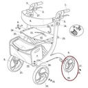 Drive Medical Rear Wheel with Bearings for Nitro Rollator Walker