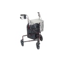 Drive Medical 3 Wheel Rollator With Basket Tray and Pouch