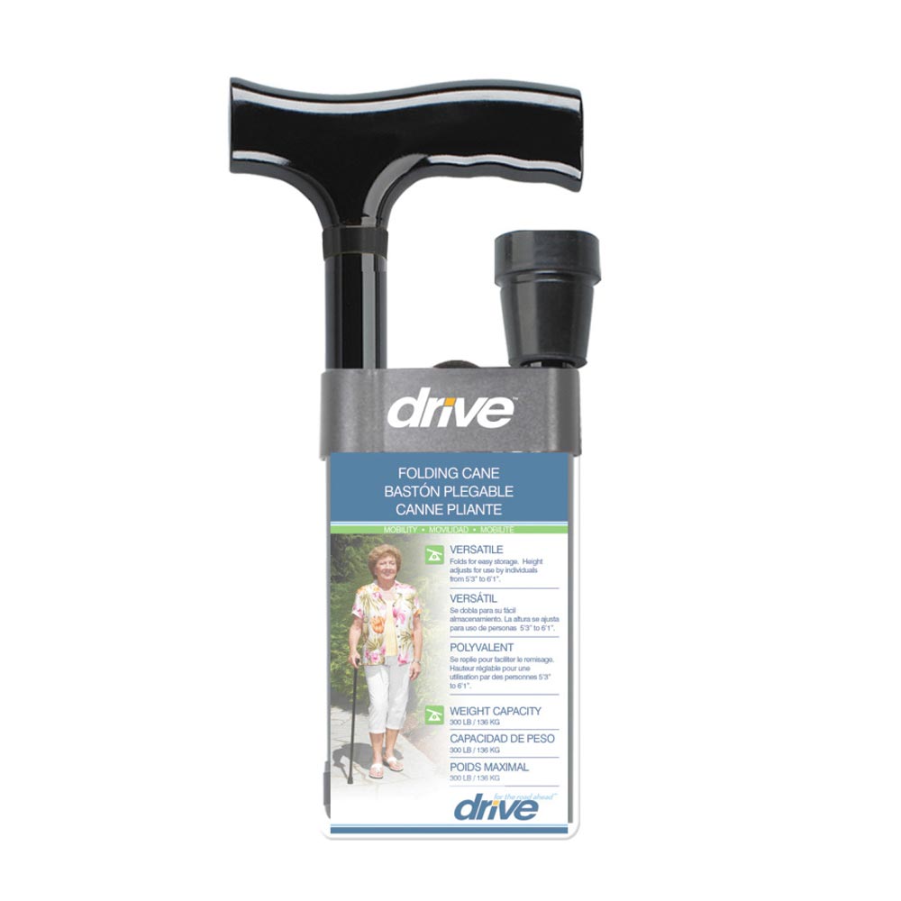 Drive Medical Folding Cane With T Handle