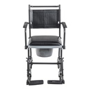 Drive Portable Upholstered Commode with Wheels and Drop-Arm