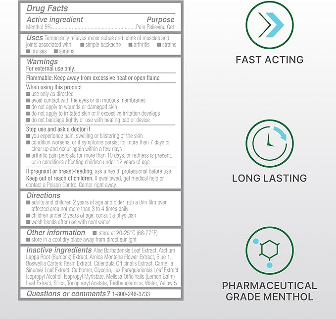  Biofreeze Professional Pain Relief Gel 4 oz Tube