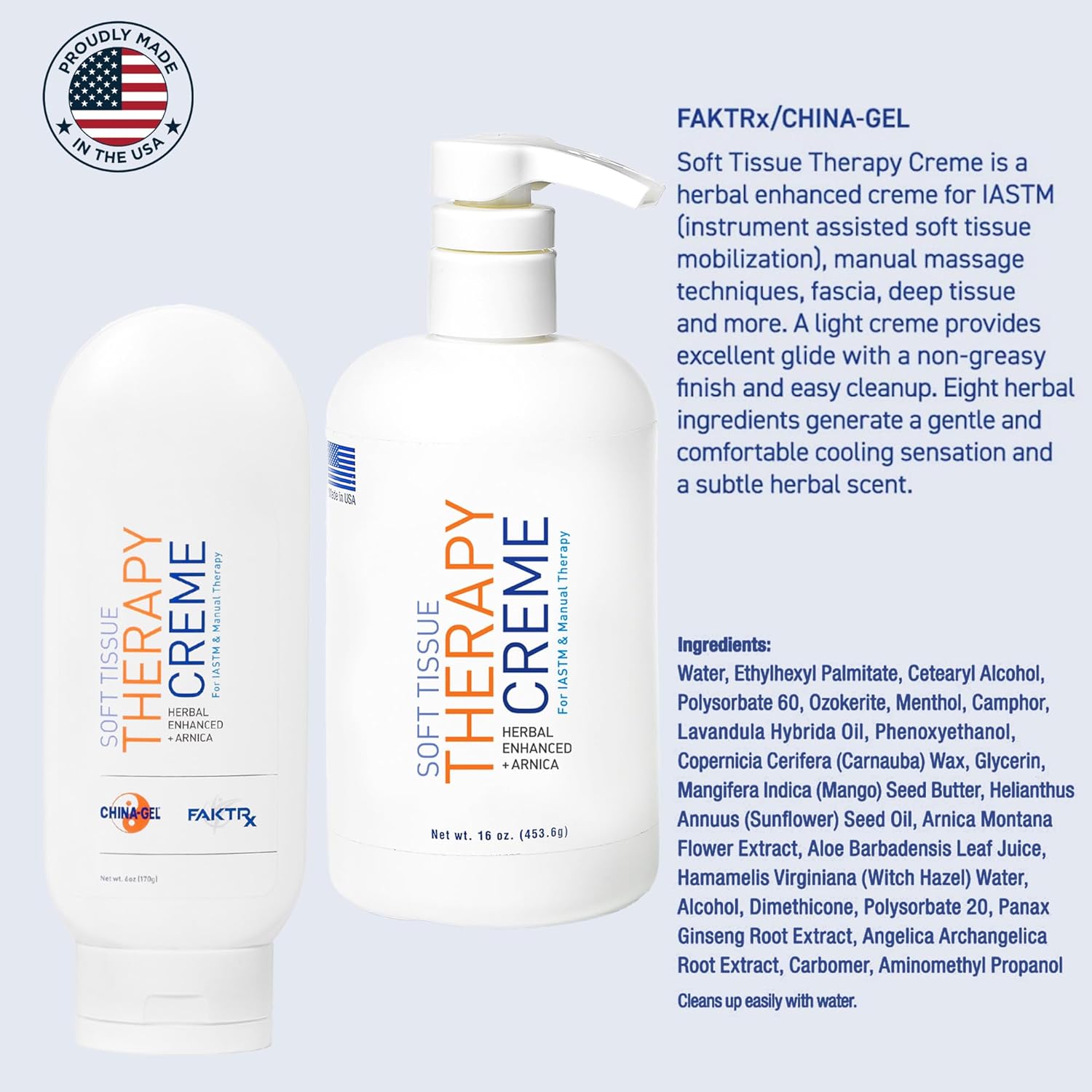 Aulief 16oz Soft Tissue Therapy Creme Pump – Fast-Acting Muscle & Skin Relief Cream