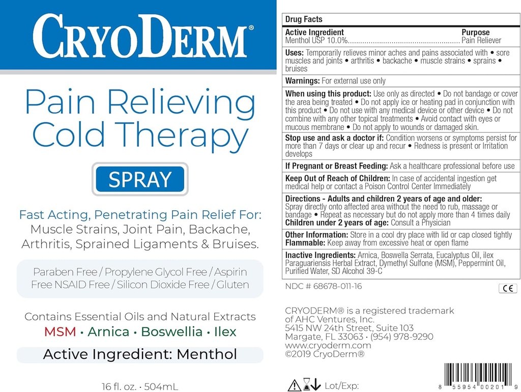 Cryoderm 16 oz Gel Pump