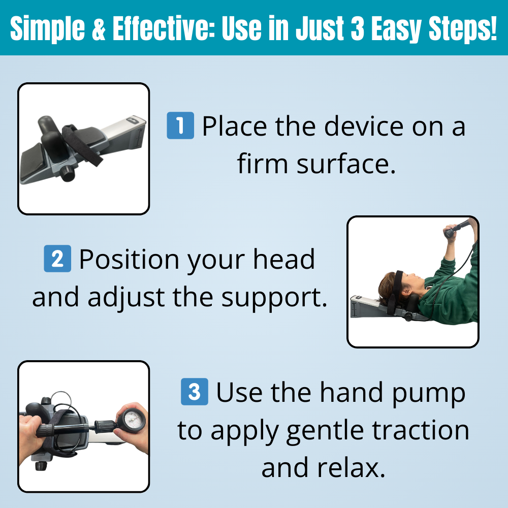 Saunders Cervical Traction Device with Deluxe Case - E0849 | Effective Neck Pain Relief