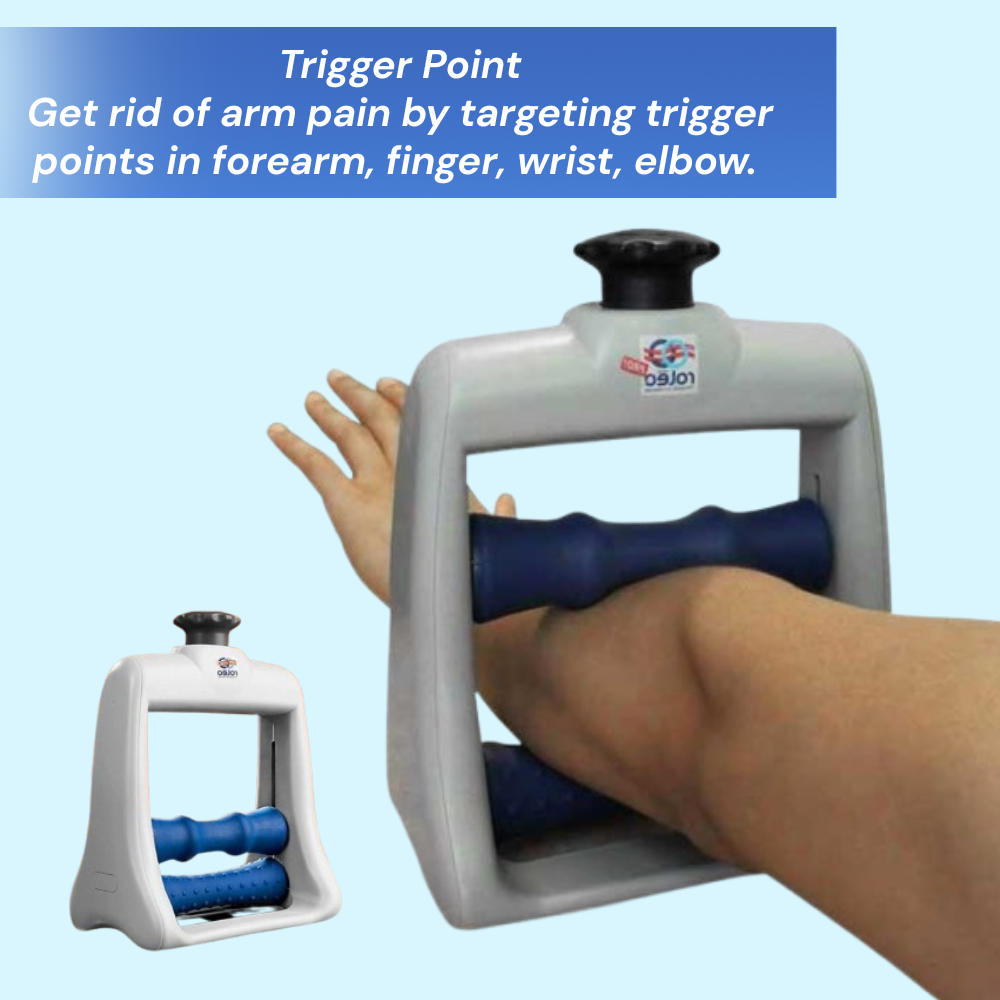 New Roleo Trigger Point Arm Massager for Tennis Elbow & Forearm Pain Relief