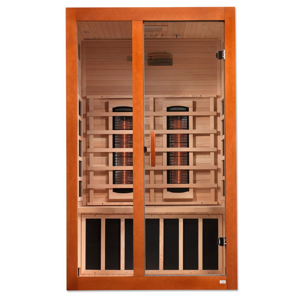 Dynamic Santiago 2-Person Full Spectrum Near Zero EMF (Under 2MG) FAR Infrared Sauna (Canadian Hemlock)