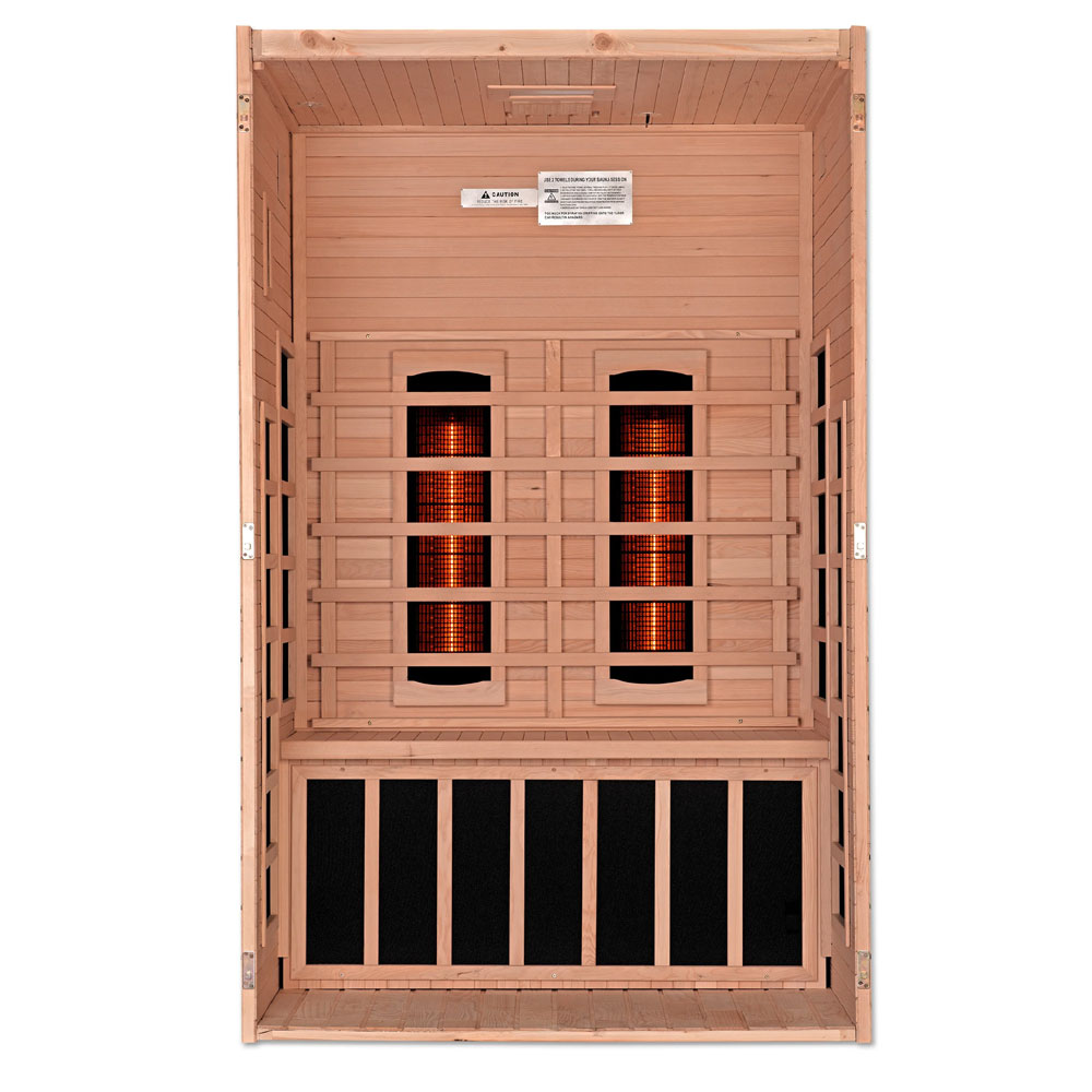 Dynamic Santiago 2-Person Full Spectrum Near Zero EMF (Under 2MG) FAR Infrared Sauna (Canadian Hemlock)