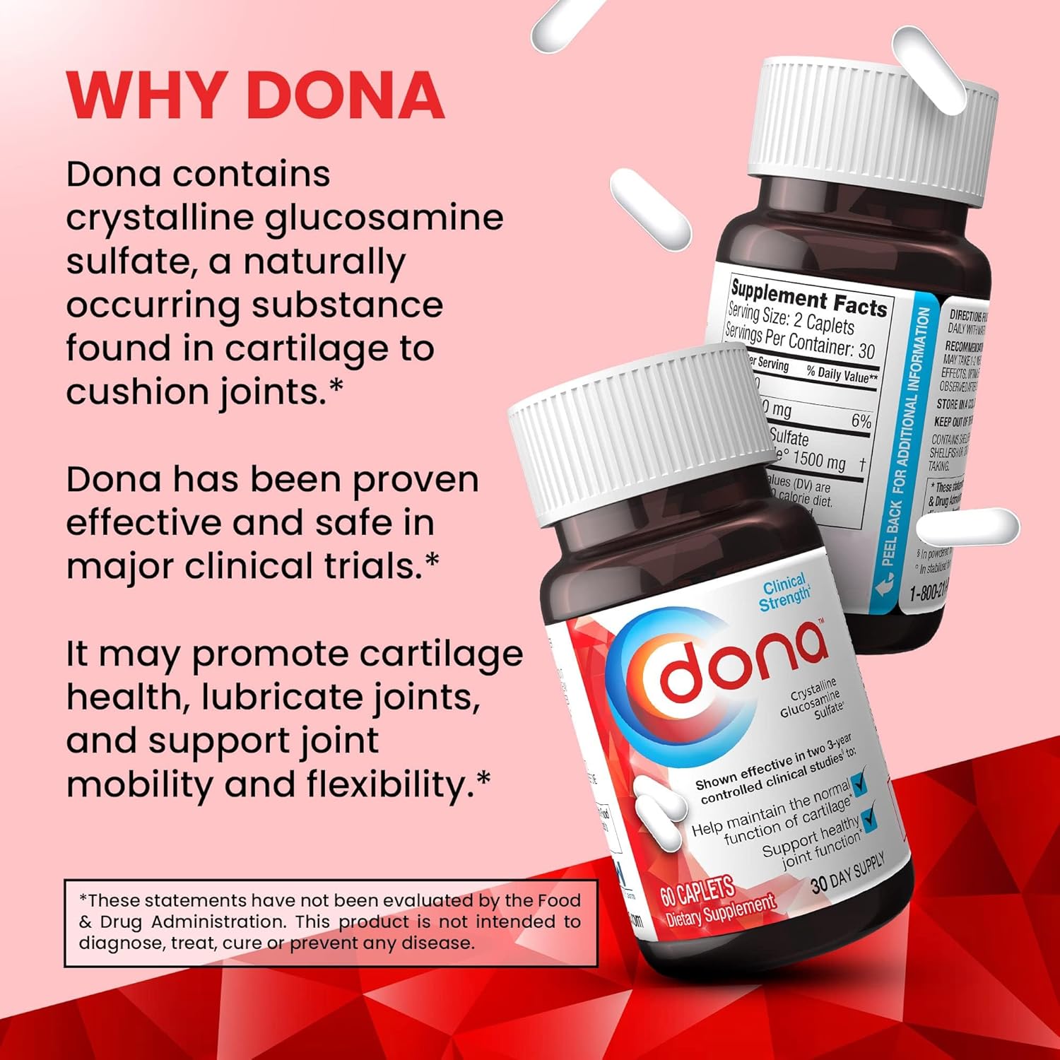 Dona Crystalline Glucosamine Sulfate – Clinically Proven Joint Support