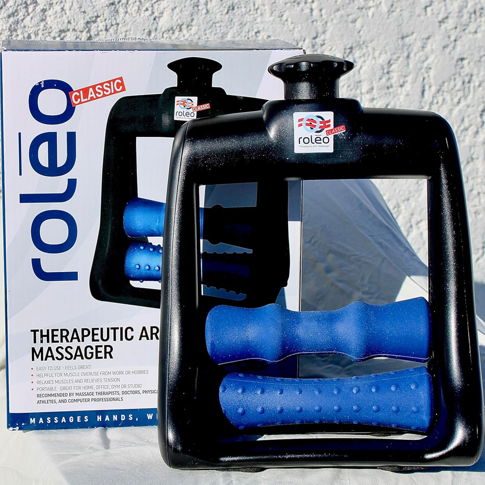New Roleo Trigger Point Arm Massager for Tennis Elbow & Forearm Pain Relief