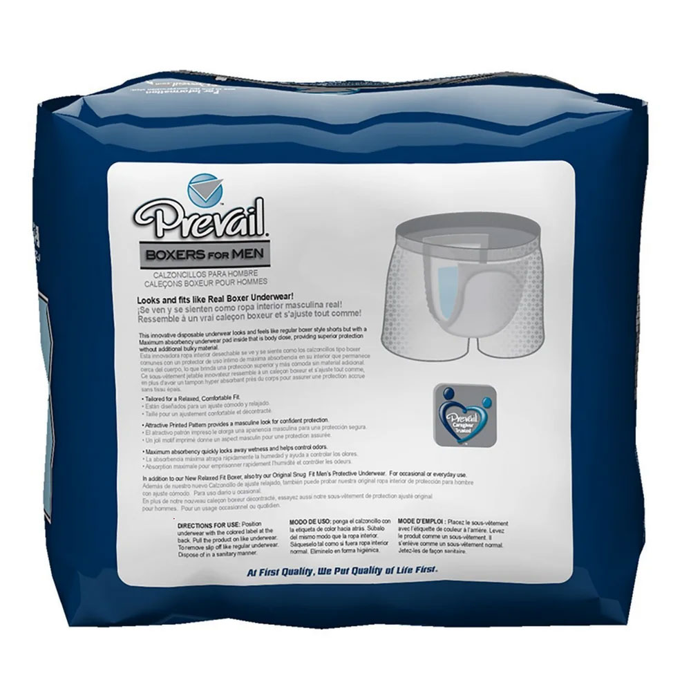 Prevail Boxers for Men – Comfortable Protection You Can Rely On - Pack/12