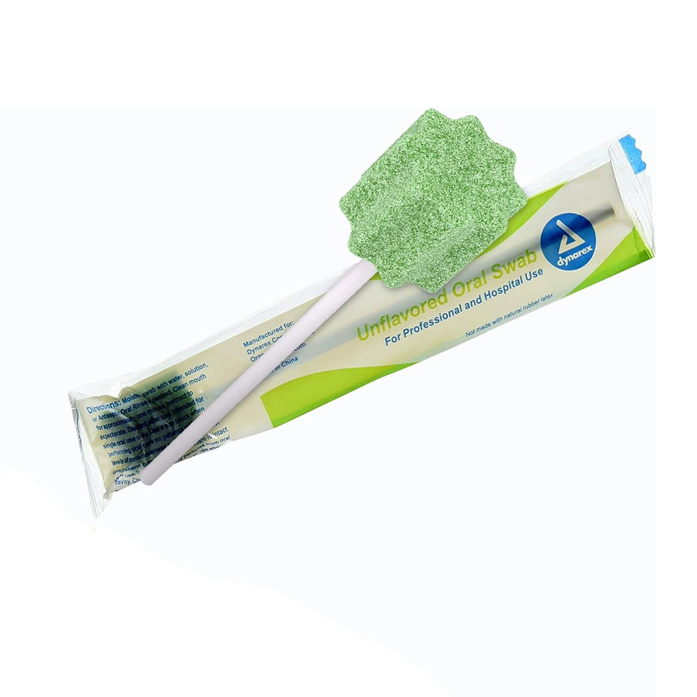 Dynarex Unflavored Oral Swabsticks – Soft, Gentle Oral Hygiene for Sensitive Mouths - (Box of 250)