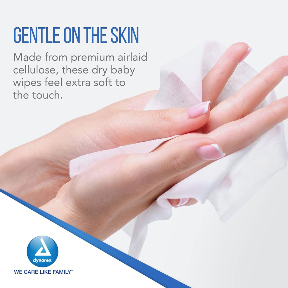 Dynarex Personal Cleansing Washcloths – 10" x 13" Pre-Moistened, Disposable Wipes for Gentle, All-Purpose Cleaning - (50 Wipes/Pack)