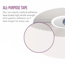 Dynarex Porous Tape 1" x 10 yds – Strong, Breathable Adhesive Tape for Medical & First Aid Use - ( Box of 12)