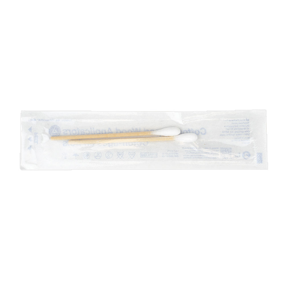 Dynarex Cotton Tipped Wood Applicators Sterile 3"- (Box of 10)