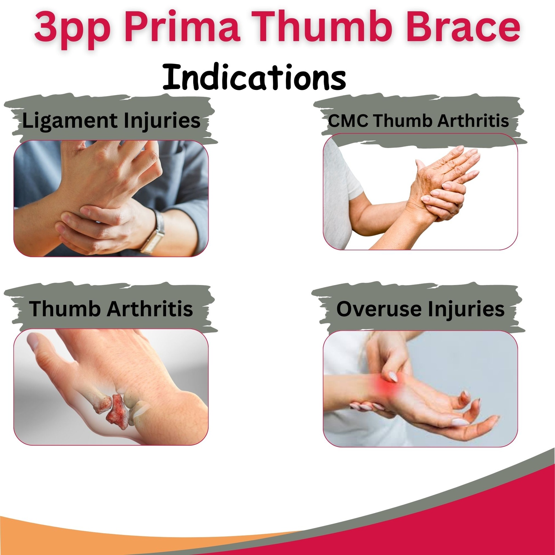 3pp PRIMA Thumb Brace for Pain Relief and Support