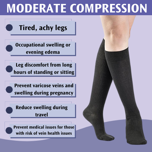 Sigvaris Womens Casual Cotton 146 Calf 15-20mmHg - Comfortable Everyday Support