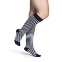 SIGVARIS Womens Microfiber Shades Calf Compression Socks 15-20mmHg_Mariner Stripe