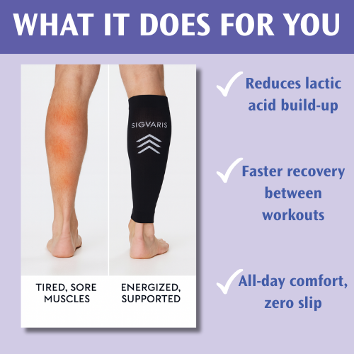 SIGVARIS Compression Running Sleeve 412V Unisex 20-30mmHg