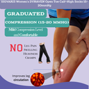 SIGVARIS 971 DYNAVEN Open Toe Calf-High Socks 15-20mmHg
