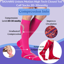 SIGVARIS Unisex Motion High Tech Closed Toe Calf Socks 20-30mmHg