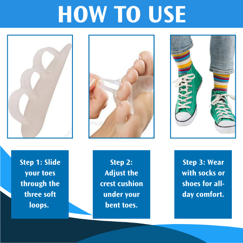 Pedifix Visco-GEL 3-Loop Toe Crest Cushion - Helps Ease Hammer Toe Discomfort