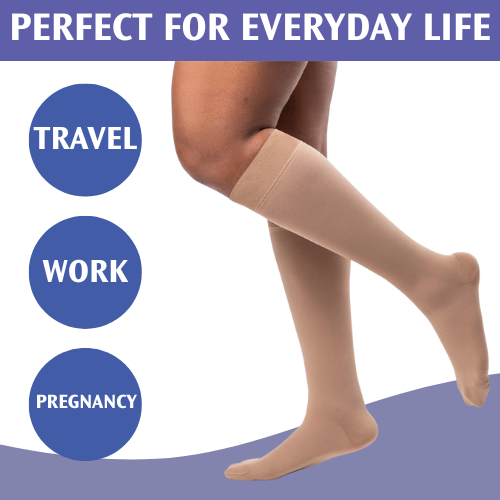 SIGVARIS Womens 972 Dynaven Closed Toe Calf High 20-30mmHg - Reliable Compression for Everyday Leg Support