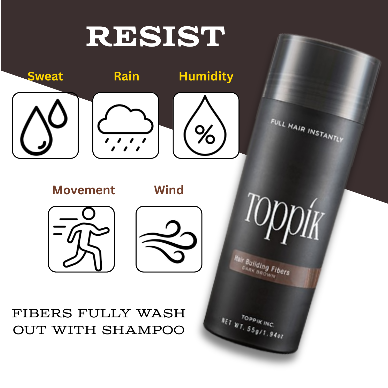 Toppik Hair Building Fibers - Instantly Fuller-Looking Hair with Toppik Fibers – 55g Giant Size