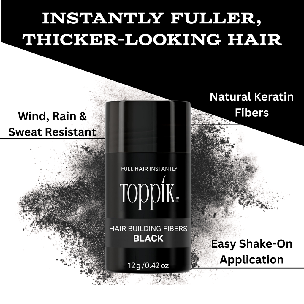 Toppik Hair Building Fibers Regular 12 Grams - Quick Cover for Thinning Hair