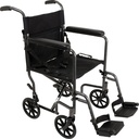  ProBasics Steel Transport Chair Steel 19 inch-Silver Vein