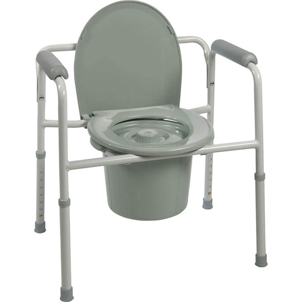  ProBasics Three-in-One Steel Commode w/Armrests HCPC E0163
