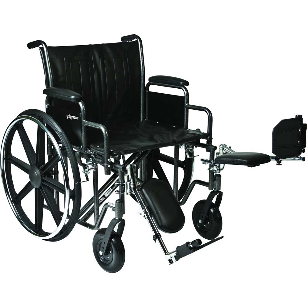  ProBasics Heavy Duty K0007 Wheelchair 28 x 20 inch Seat with Footrests