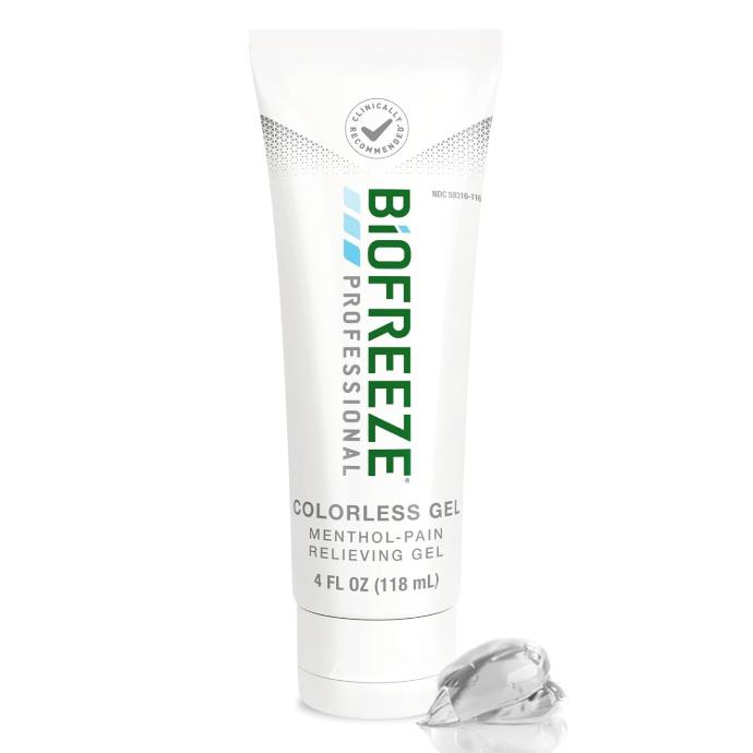  Biofreeze Professional Pain Relief Gel 4 oz Tube Colorless