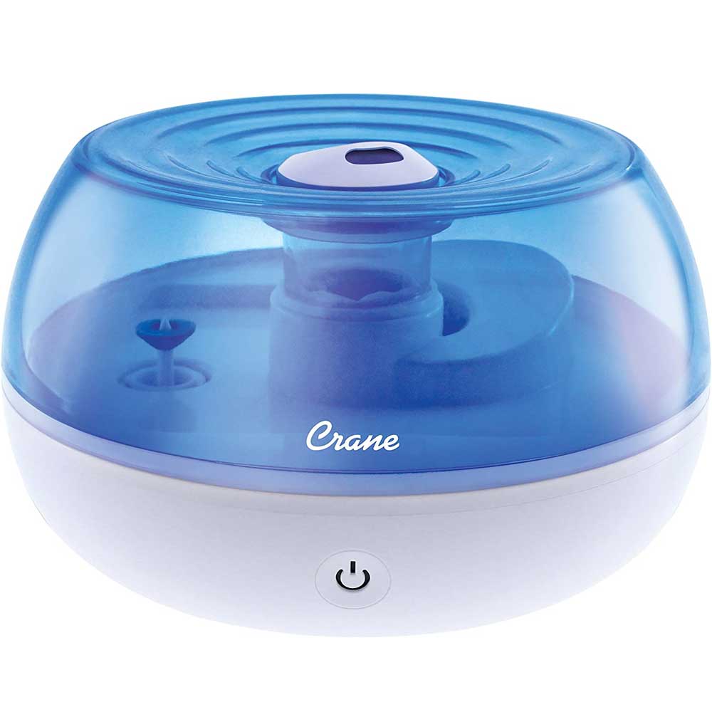 Crane 0.2 Gal Personal Cool Mist Humidifier – Blue and White