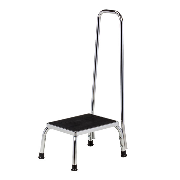 Clinton Chrome Step Stool with Hand Rail