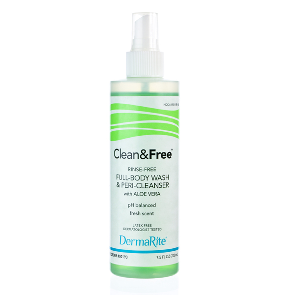 Clean&Free Rinse-Free Full-Body Wash & Peri-Cleanser 7.5 oz
