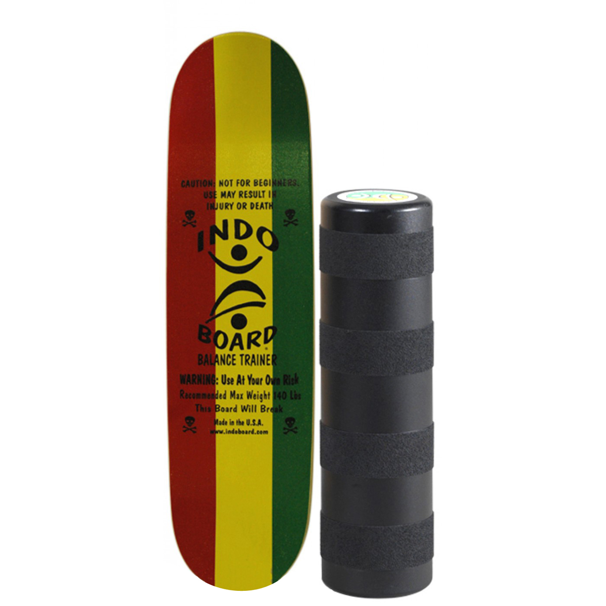 Indo Board Mini Kicktail Balance Trainer Rasta 32x8.75 5 InR