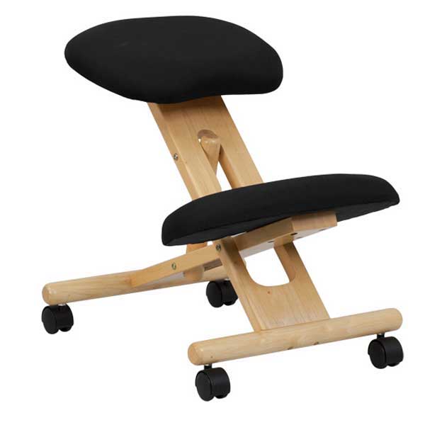 Wooden Kneeling Chair with Adjustable Frame (200 lb Limit)