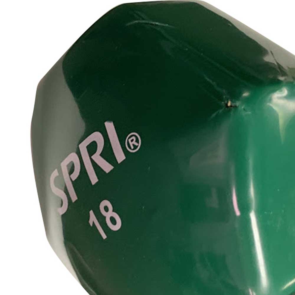 Open Box Deluxe Vinyl Dumbbells 18lbs Dark Green Pair